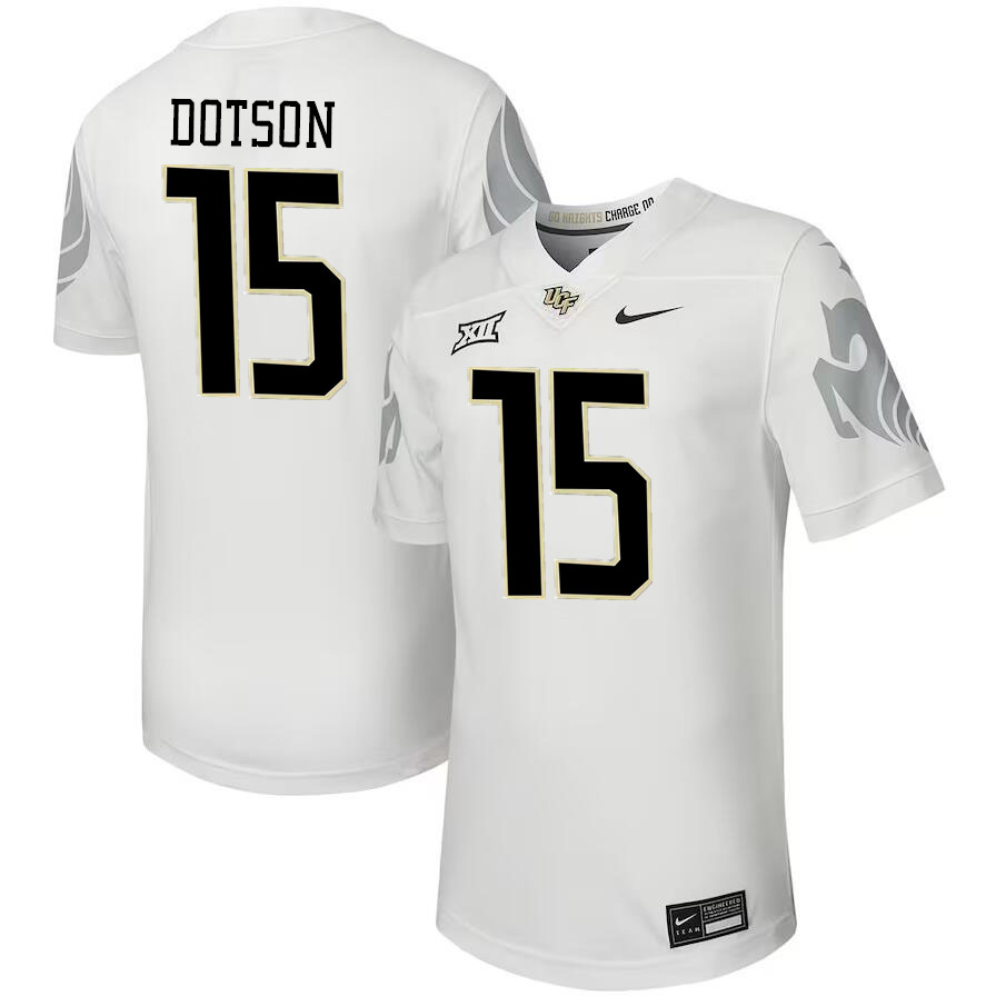 Men #15 Daylan Dotson UCF Knights Big 12 Conference College Football Jerseys Stitched-Black